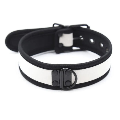 White Neoprene Puppy Play Collar