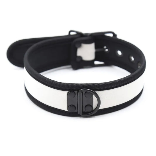 White Neoprene Puppy Play Collar