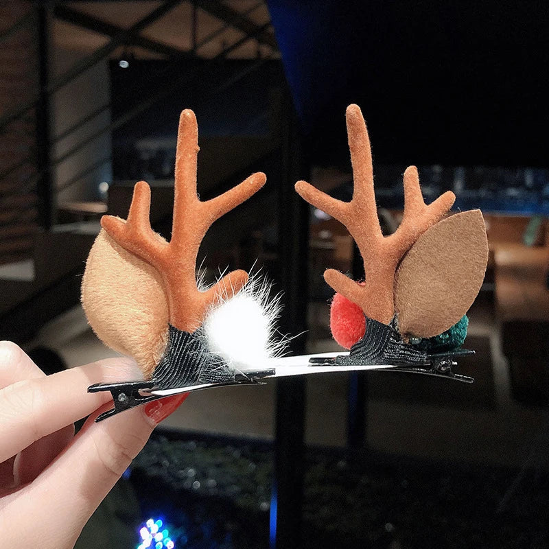 Christmas Antler Deer Ear Hairpins