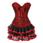 Plus Size Corset Dress & Tutu Skirt Set