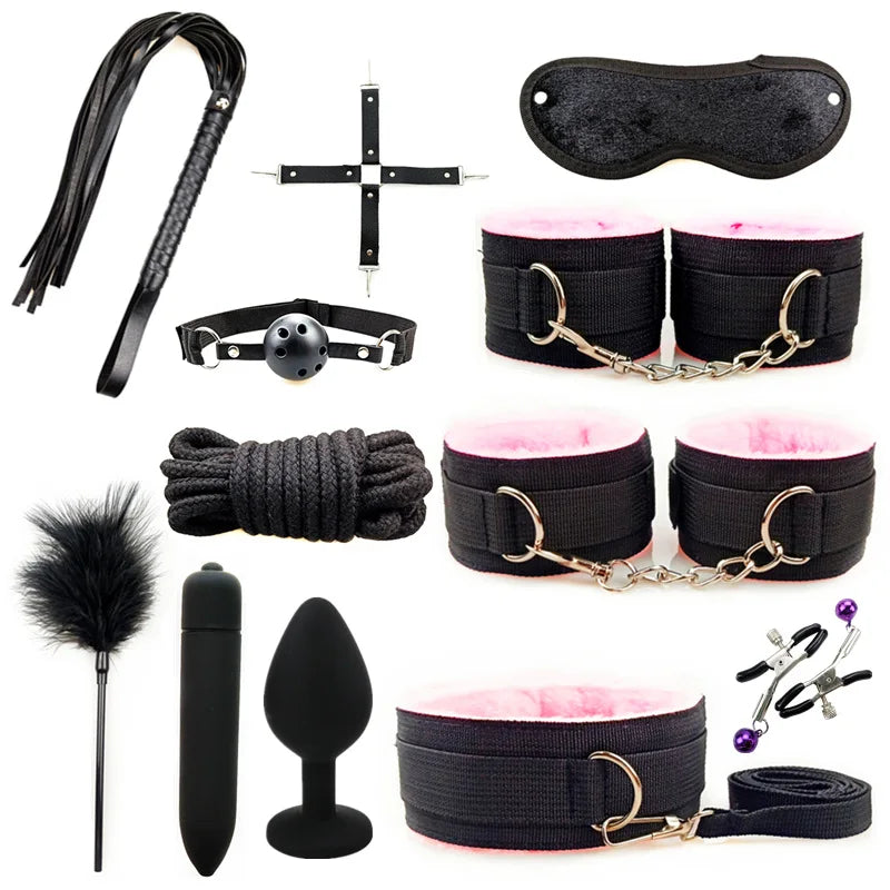 Adult BDSM Erotic Bondage Kit (Colors)