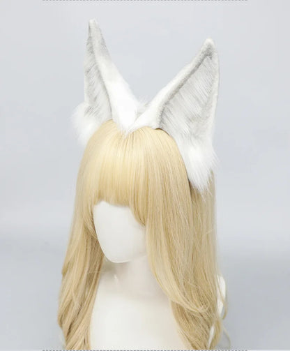 Snowy Arctic Fox Ears Headband