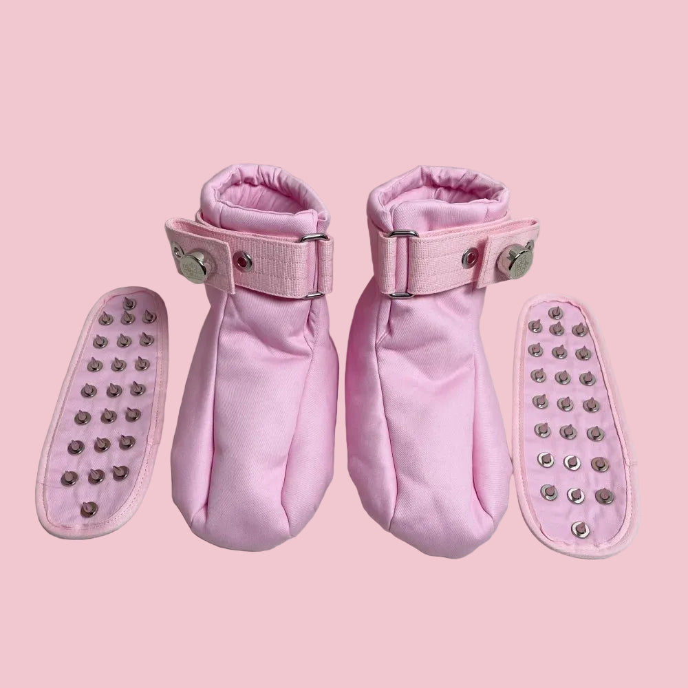 Pink Magnetic Locking Restraint Booties (Small–Large)