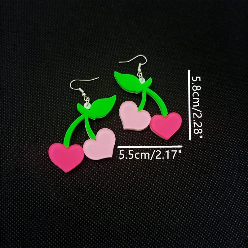 Peachy Sweetheart Dangle Earrings - Puppy's Aesthetics