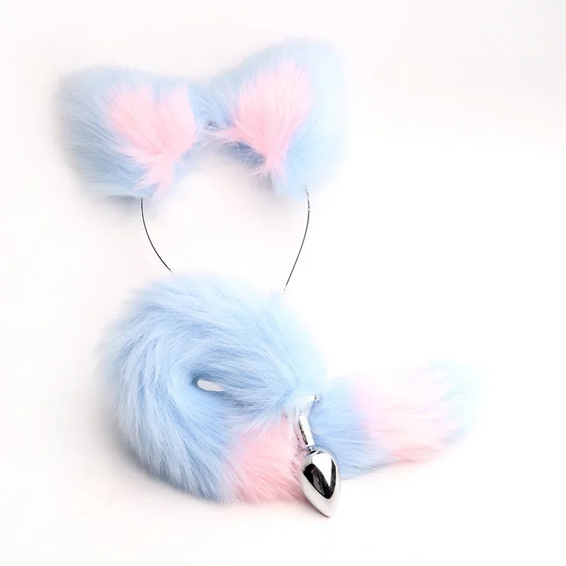 40cm Kawaii Plush Ears & Tail Set (Colors)