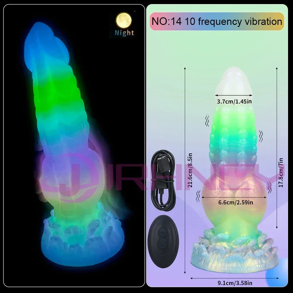 Luminous Fantasy Silicone Vibe Dildo - Puppy's Aesthetics