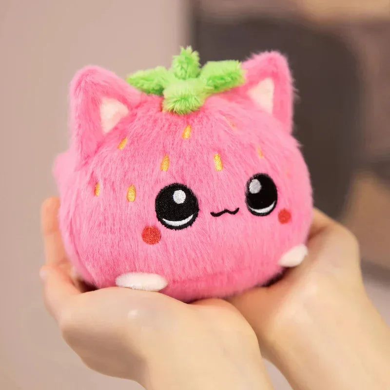Kawaii Strawberry Cat Plushie - Puppy's Aesthetics