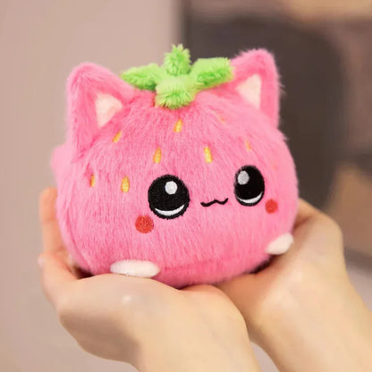 Kawaii Strawberry Cat Plushie - Puppy's Aesthetics