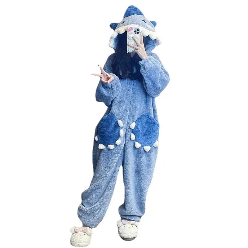 Adorable Sharkie Hooded Sleepwear