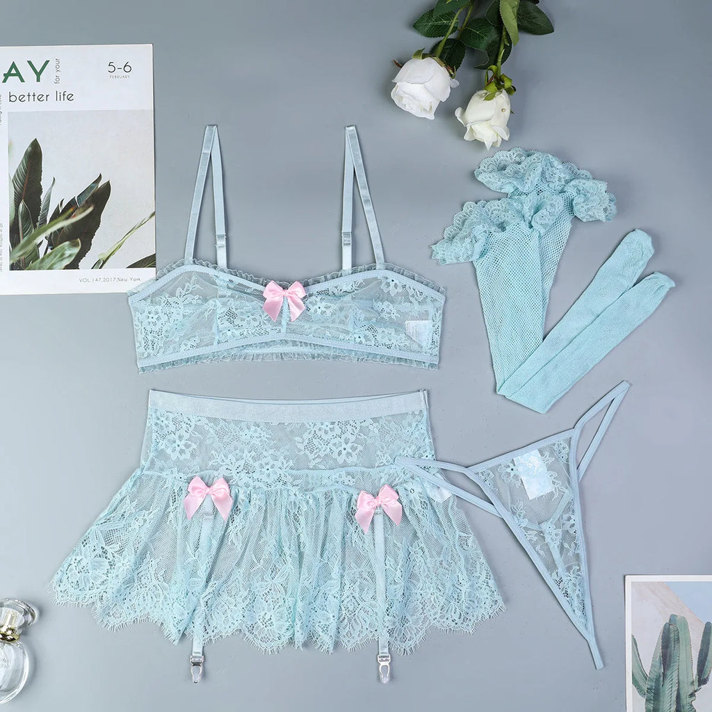 Sweet Whisper Lace 4PC Set