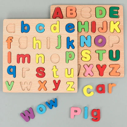 Wooden Alphabet & Number Puzzle