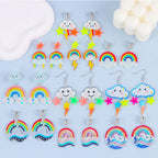 Stormy Skies Rainbow Drop Earrings (Colors) - Puppy's Aesthetics