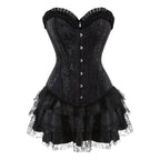 Plus Size Corset Dress & Tutu Skirt Set
