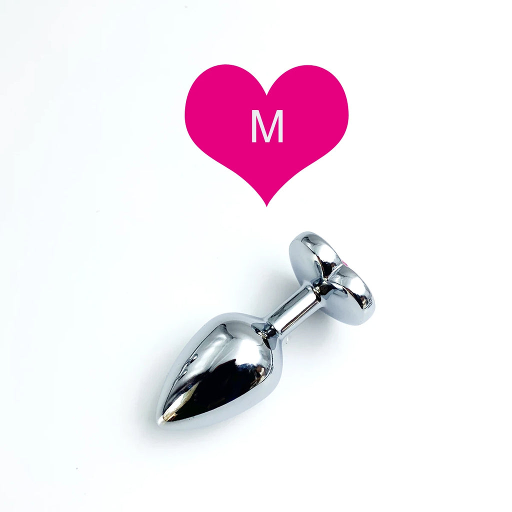Heart Gem Stainless Steel Anal Plug