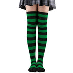 Sweet Stripe Thigh High Stockings (Colors)