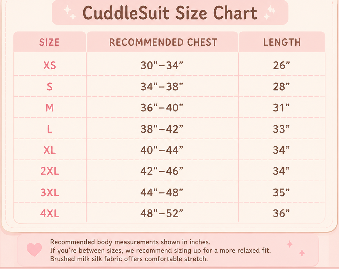 ShortCuddlesuitSleeveSizeChart