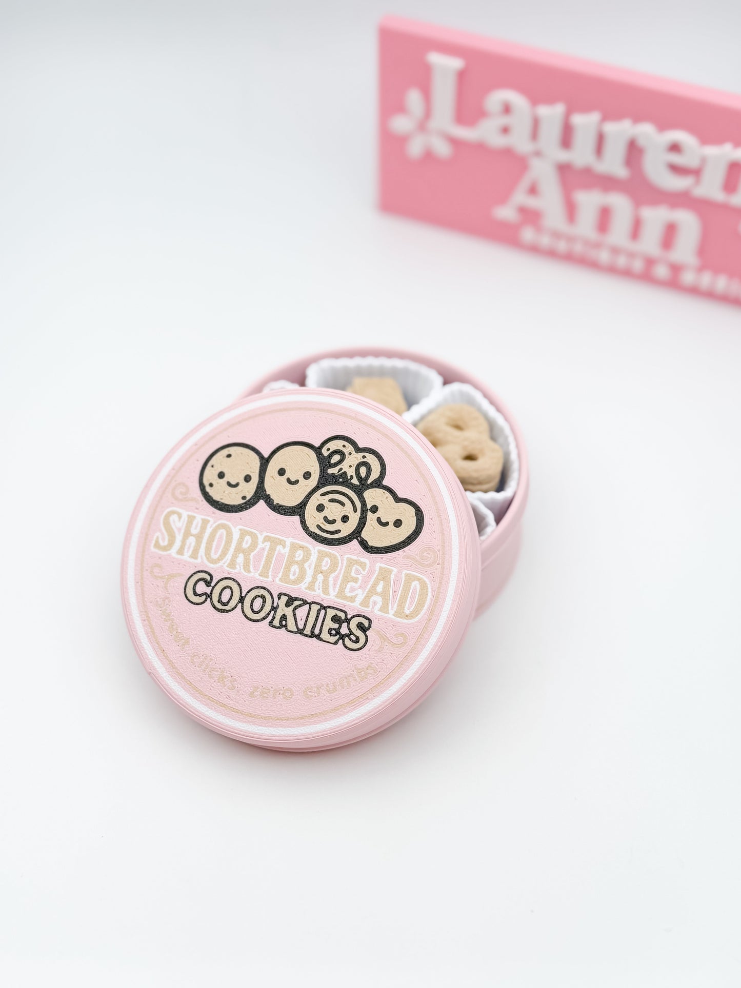 SHORTBREAD COOKIE TIN FIDGET – PASTEL PINK EDITION 🍪✨