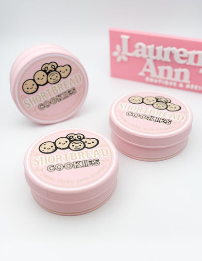 SHORTBREAD COOKIE TIN FIDGET – PASTEL PINK EDITION 🍪✨