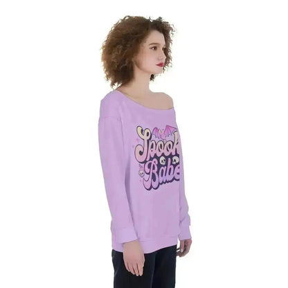 'Spooky Babe' Pastel Goth Shoulder Sweater Puppy's Aesthetics