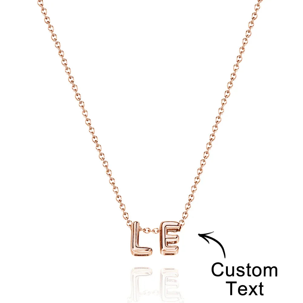 Bubble Love 3D Name Necklace - Puppy's Aesthetics
