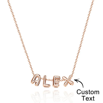 Bubble Love 3D Name Necklace - Puppy's Aesthetics
