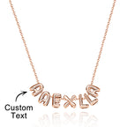 Bubble Love 3D Name Necklace