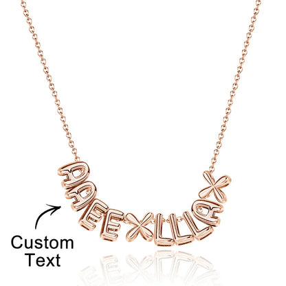 Bubble Love 3D Name Necklace - Puppy's Aesthetics