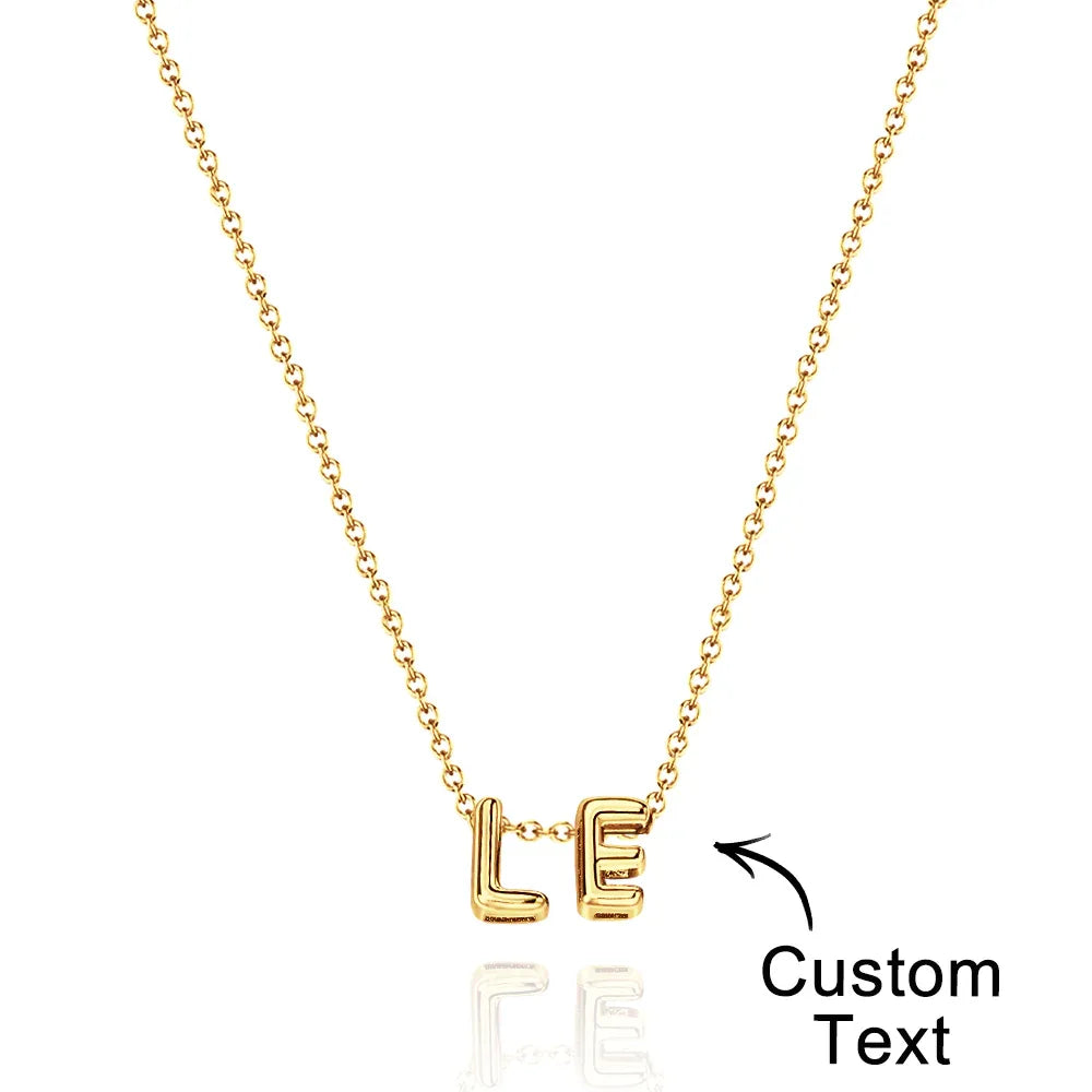 Bubble Love 3D Name Necklace - Puppy's Aesthetics