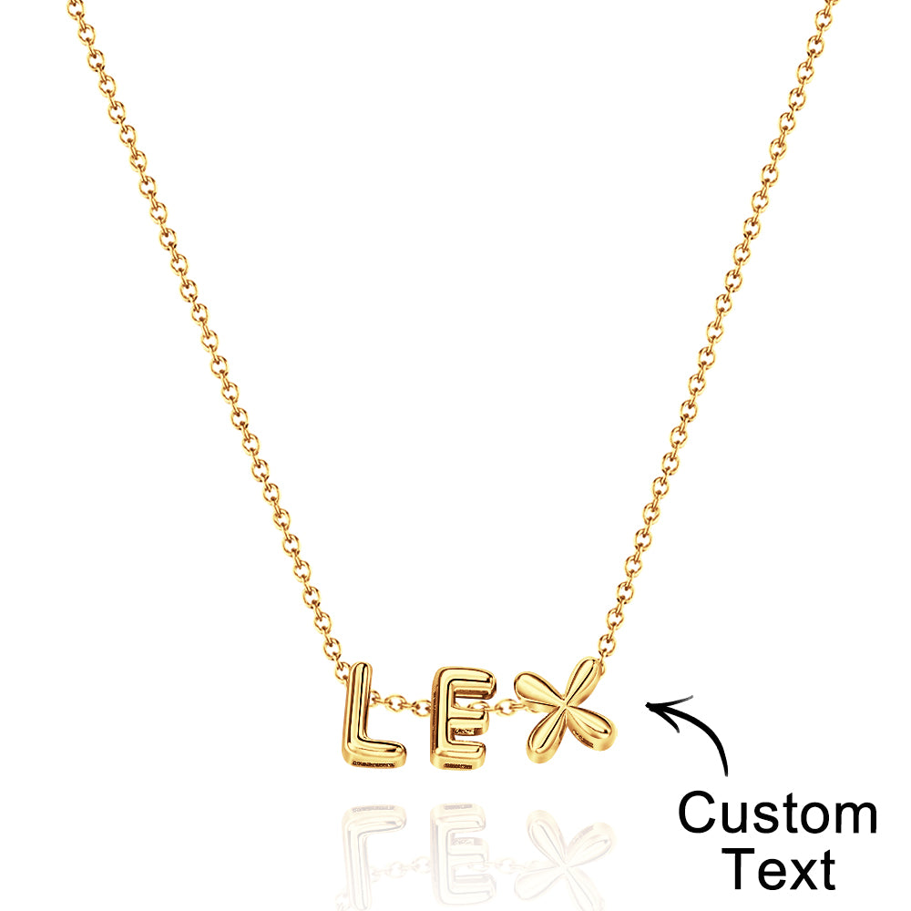 Bubble Love 3D Name Necklace