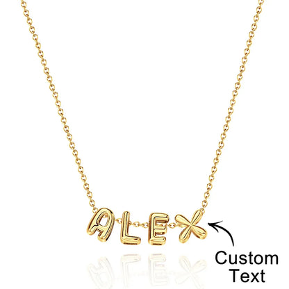 Bubble Love 3D Name Necklace - Puppy's Aesthetics