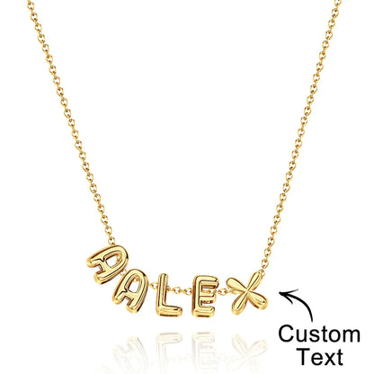 Bubble Love 3D Name Necklace - Puppy's Aesthetics