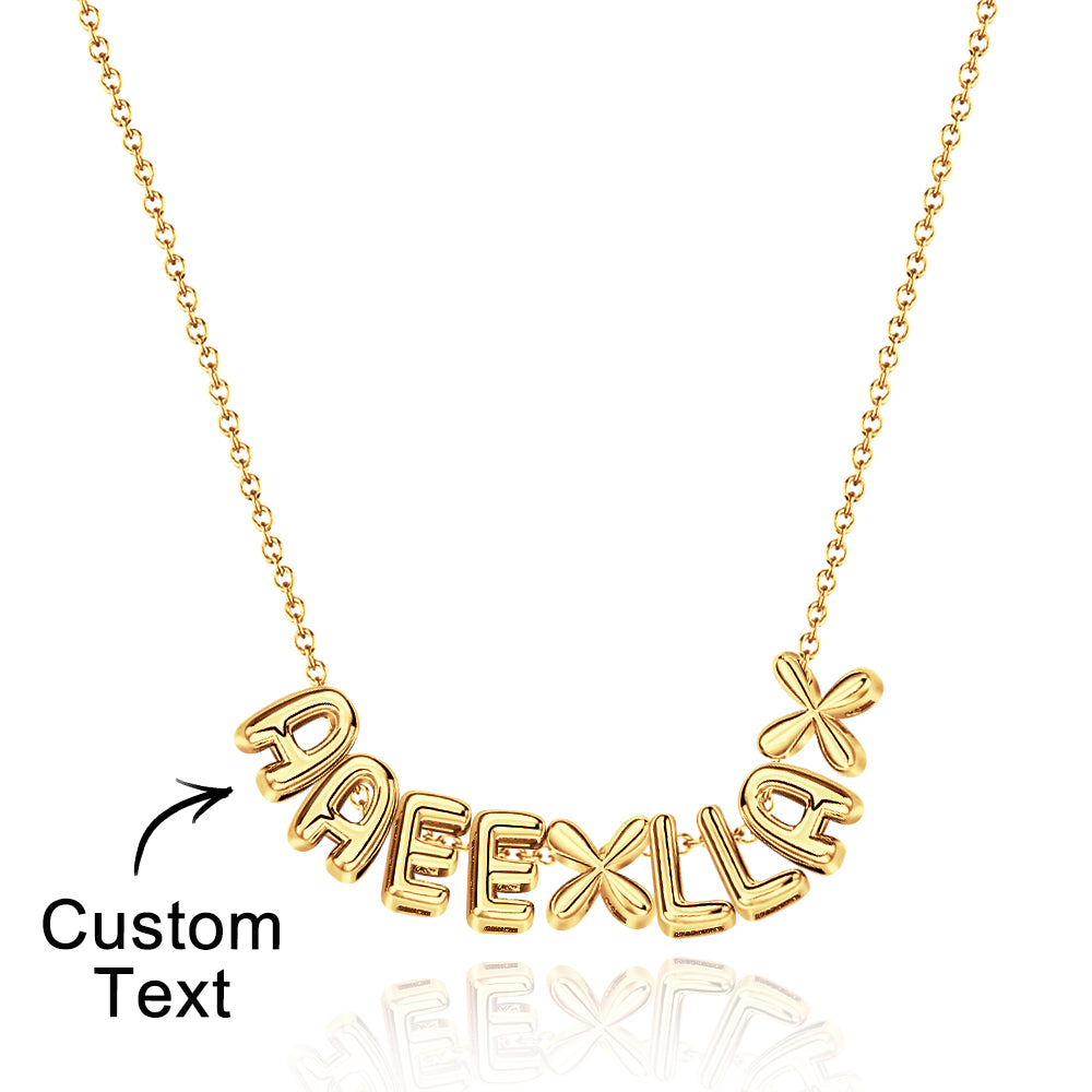 Bubble Love 3D Name Necklace