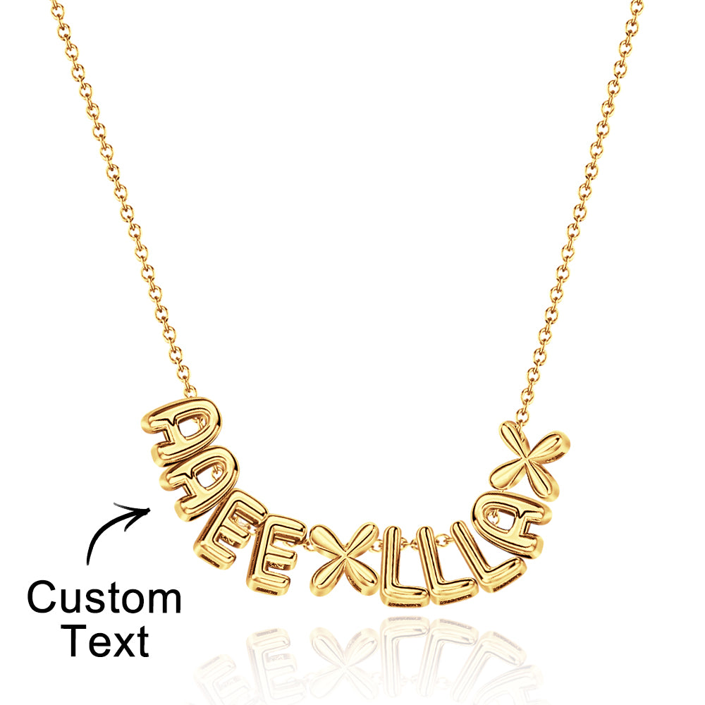 Bubble Love 3D Name Necklace