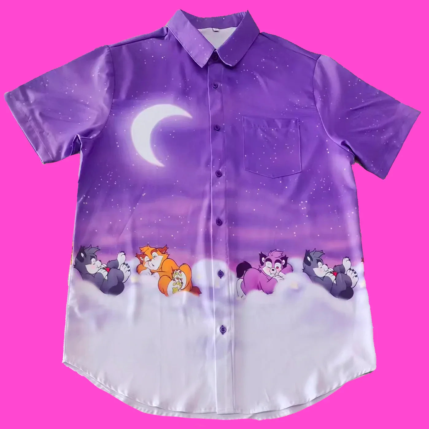 Sweet Dreams Button-up Shirt - Puppy's Aesthetics