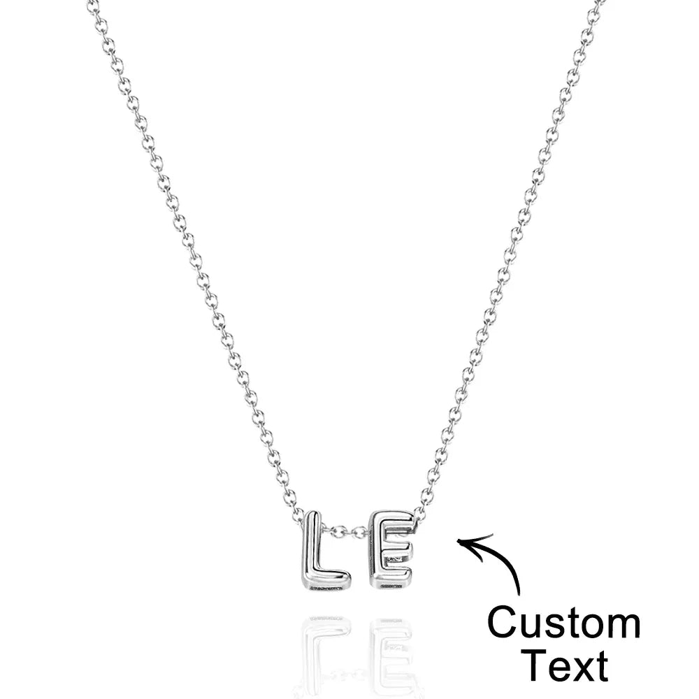 Bubble Love 3D Name Necklace - Puppy's Aesthetics