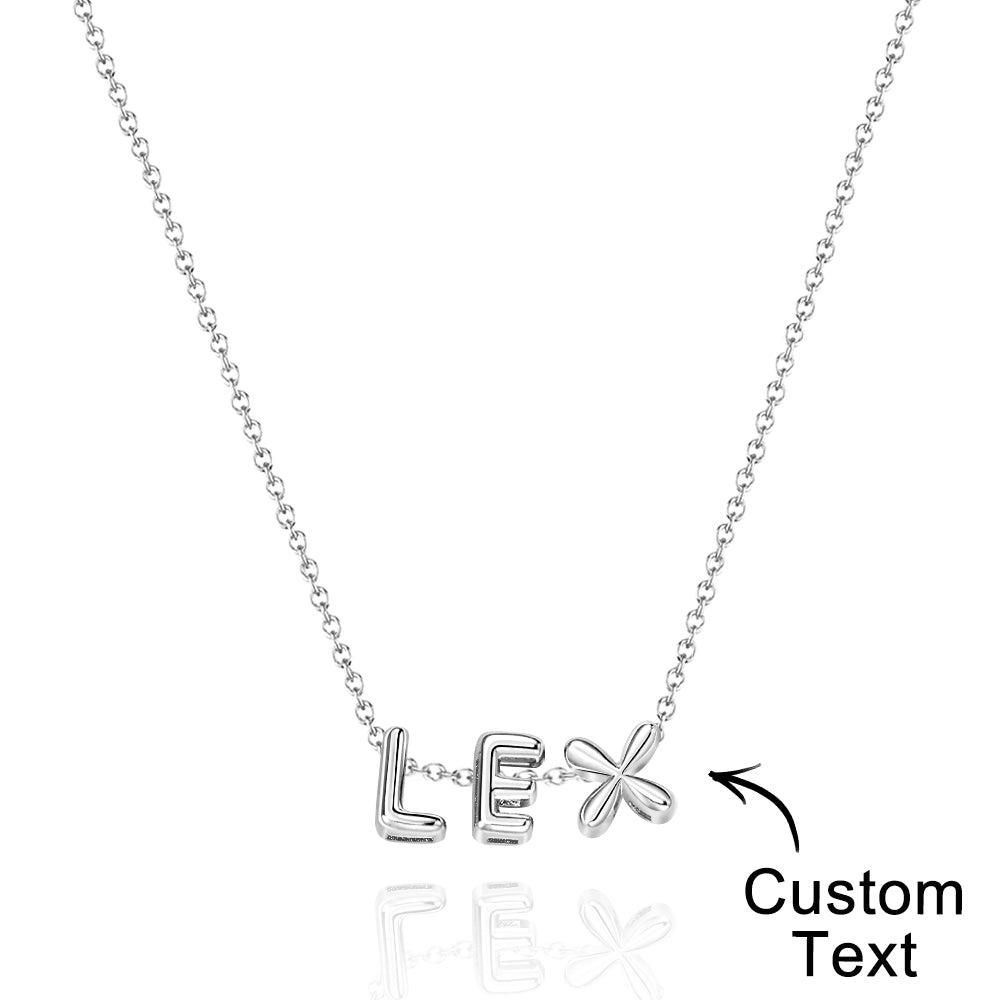 Bubble Love 3D Name Necklace