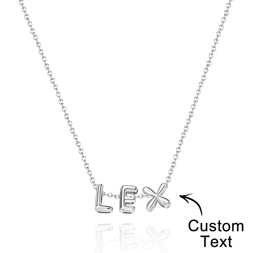 Bubble Love 3D Name Necklace - Puppy's Aesthetics