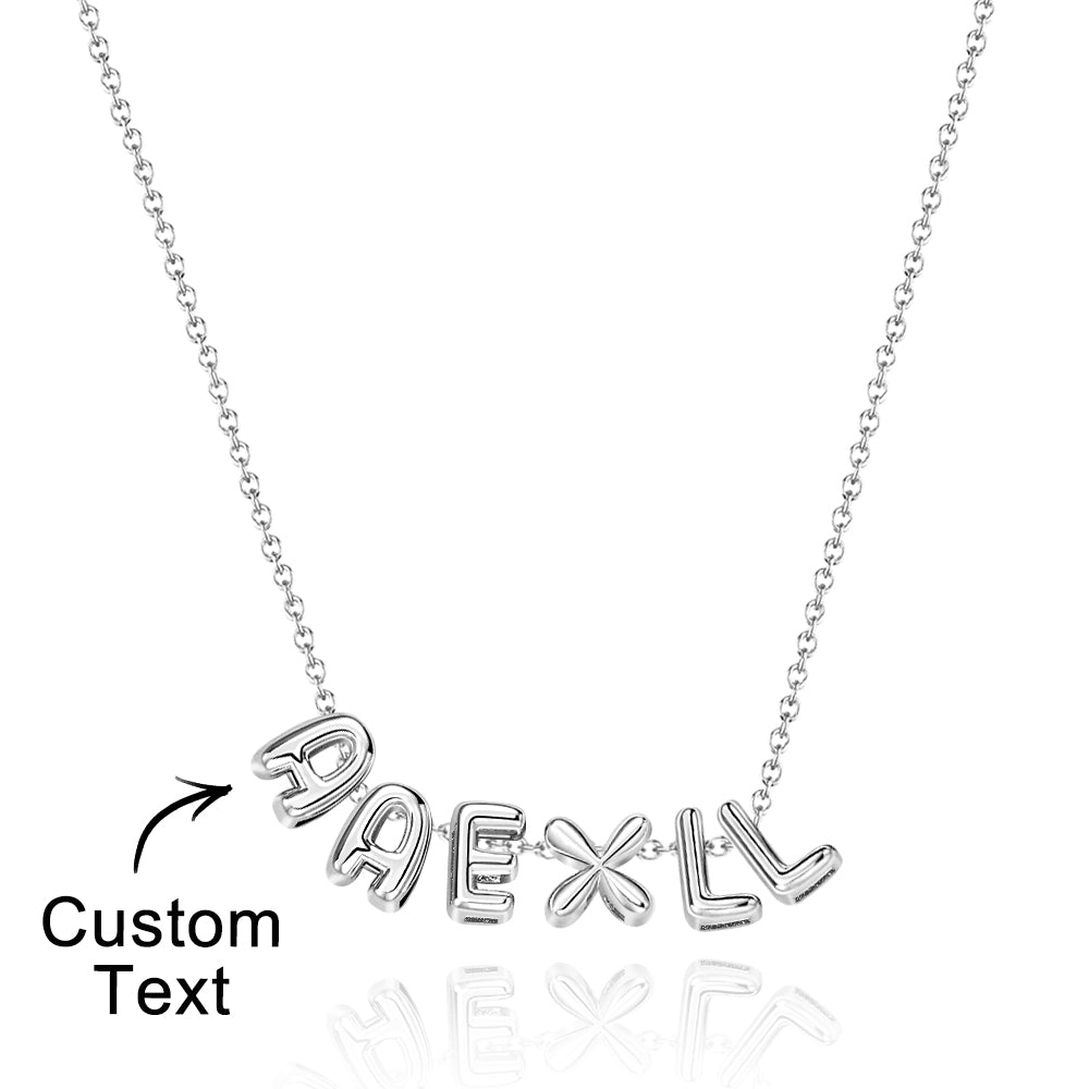 Bubble Love 3D Name Necklace