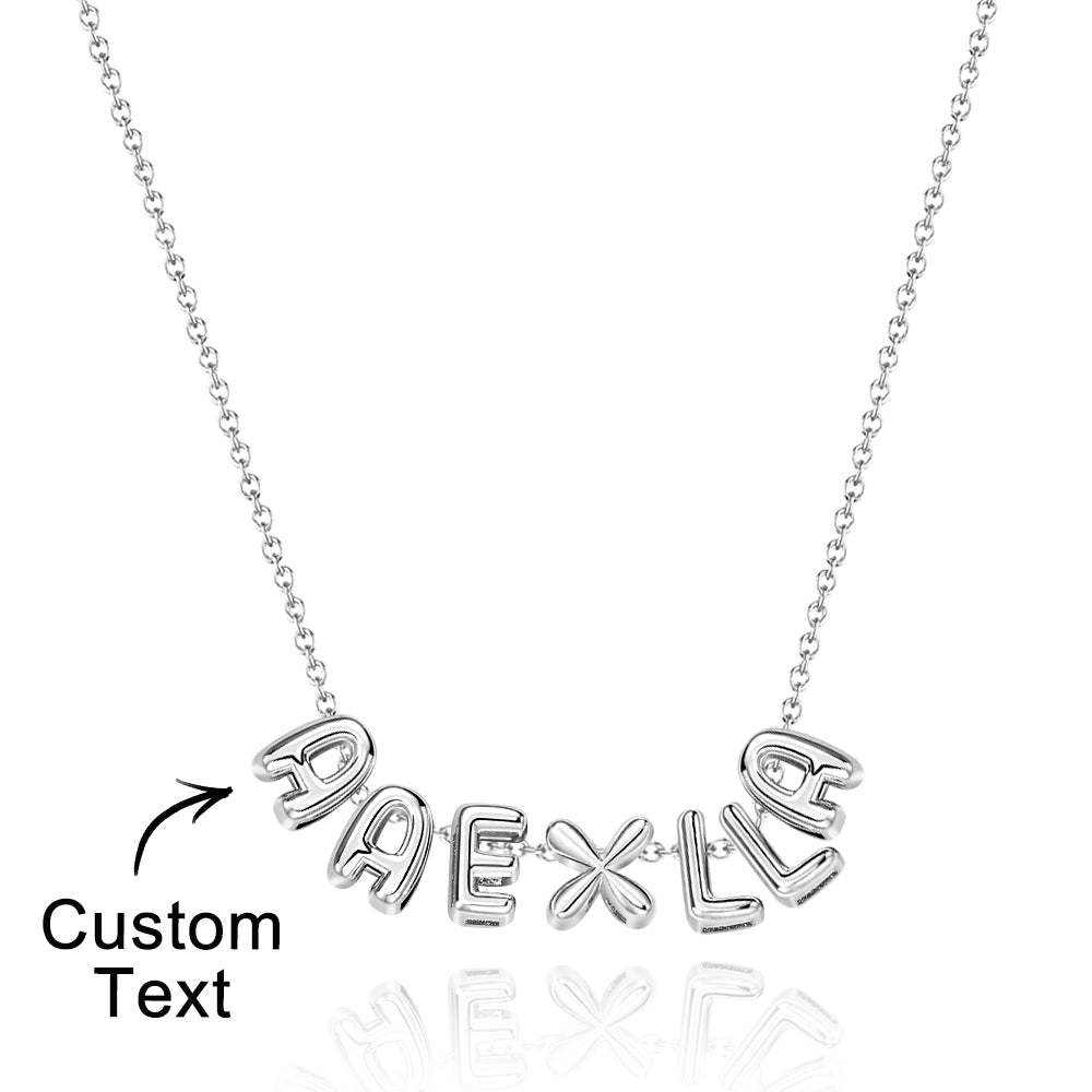 Bubble Love 3D Name Necklace