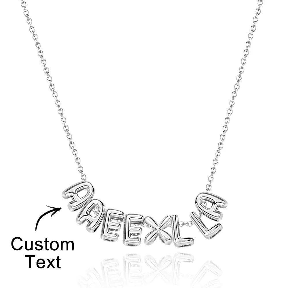 Bubble Love 3D Name Necklace - Puppy's Aesthetics