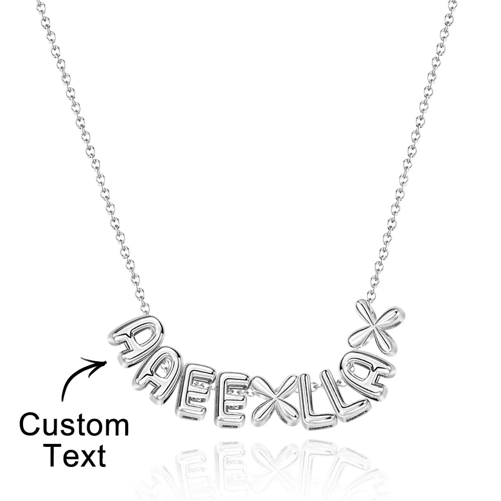 Bubble Love 3D Name Necklace - Puppy's Aesthetics