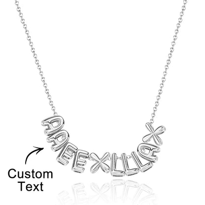 Bubble Love 3D Name Necklace - Puppy's Aesthetics