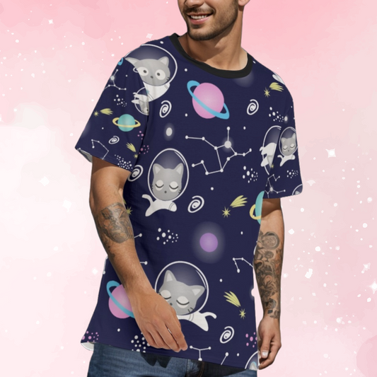 Little Space Astro Kitty Cotton Graphic Tee