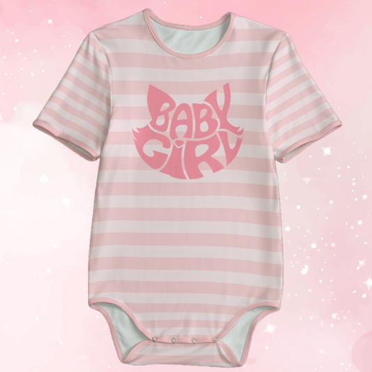 Pink Stripe 'Baby Girl' Adult Unisex Onesie