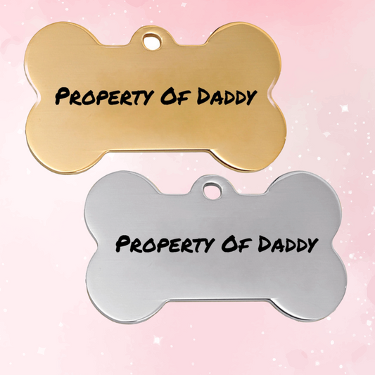 Property Of Daddy Bone Tag