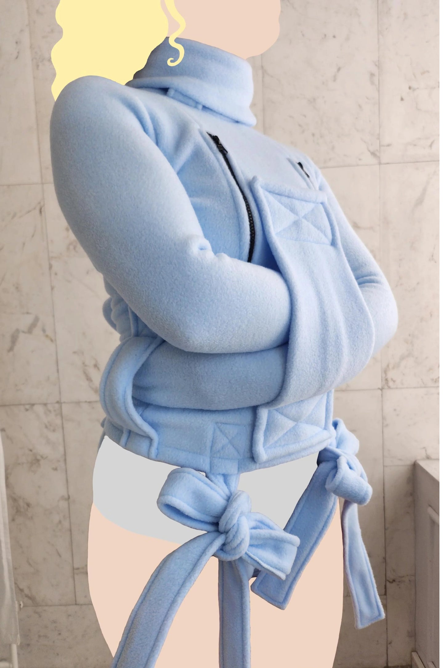 Polar Fleece ABDL Straitjacket with Chest Zippers