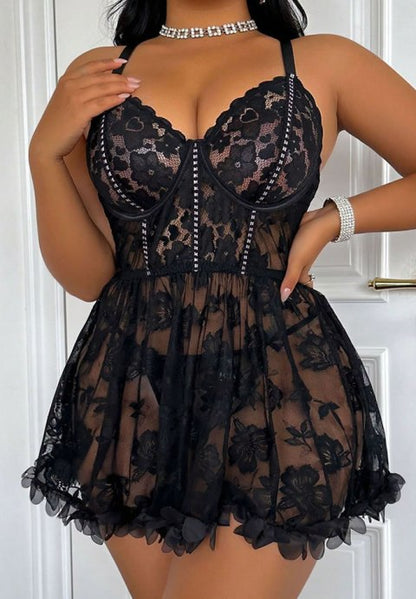After Midnight Babydoll Set (Plus Size)