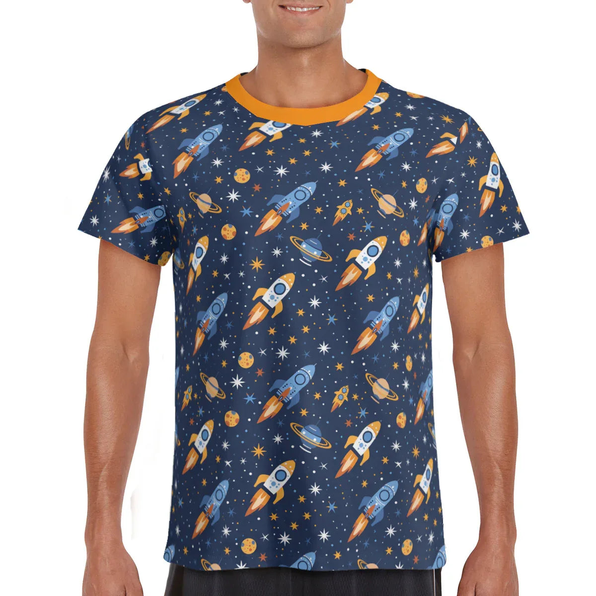 Cute Cosmic Rocket Play Tee - Puppy's Aesthetics