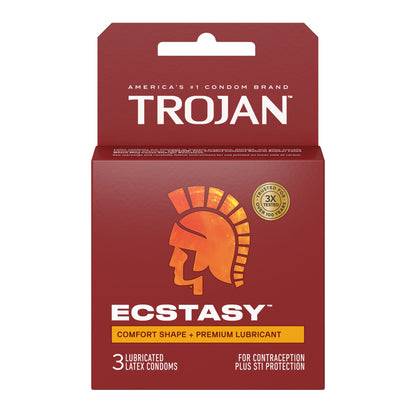 Trojan Ultra Ribbed Ecstasy - 3 Pack