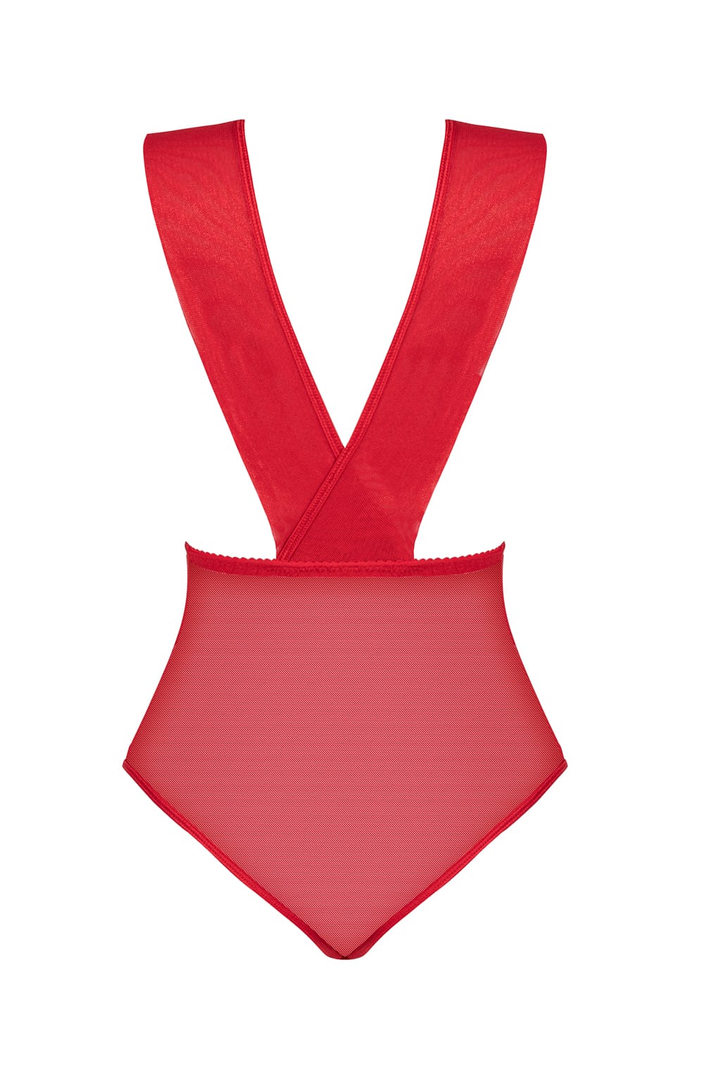Veronica Lace and Tulle Teddy (Red)